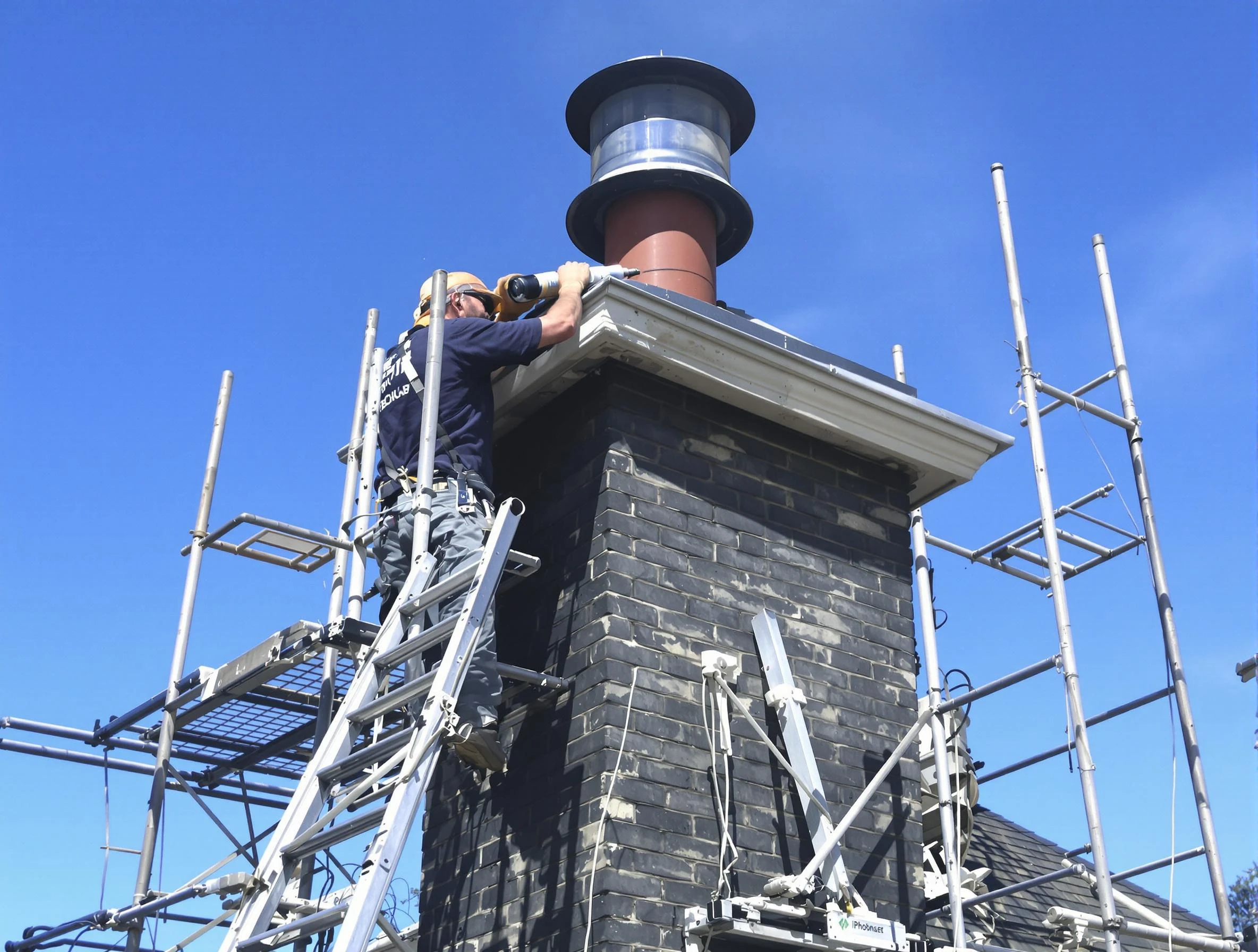 Sturdy chimney crown finished by Kingfisher Chimney Sweep in Kingfisher, OK