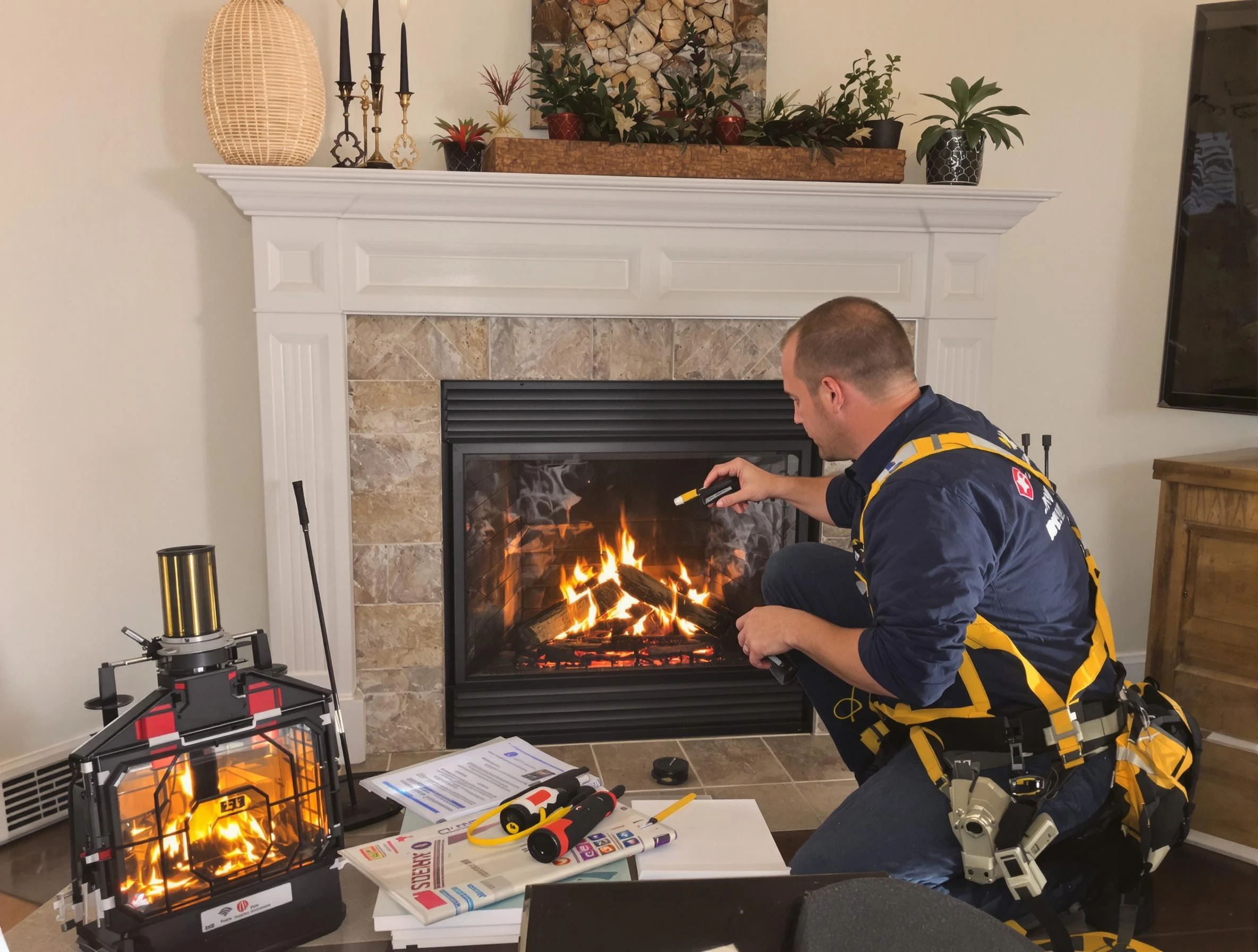 Safety-focused fireplace inspection by Kingfisher Chimney Sweep in Kingfisher, OK